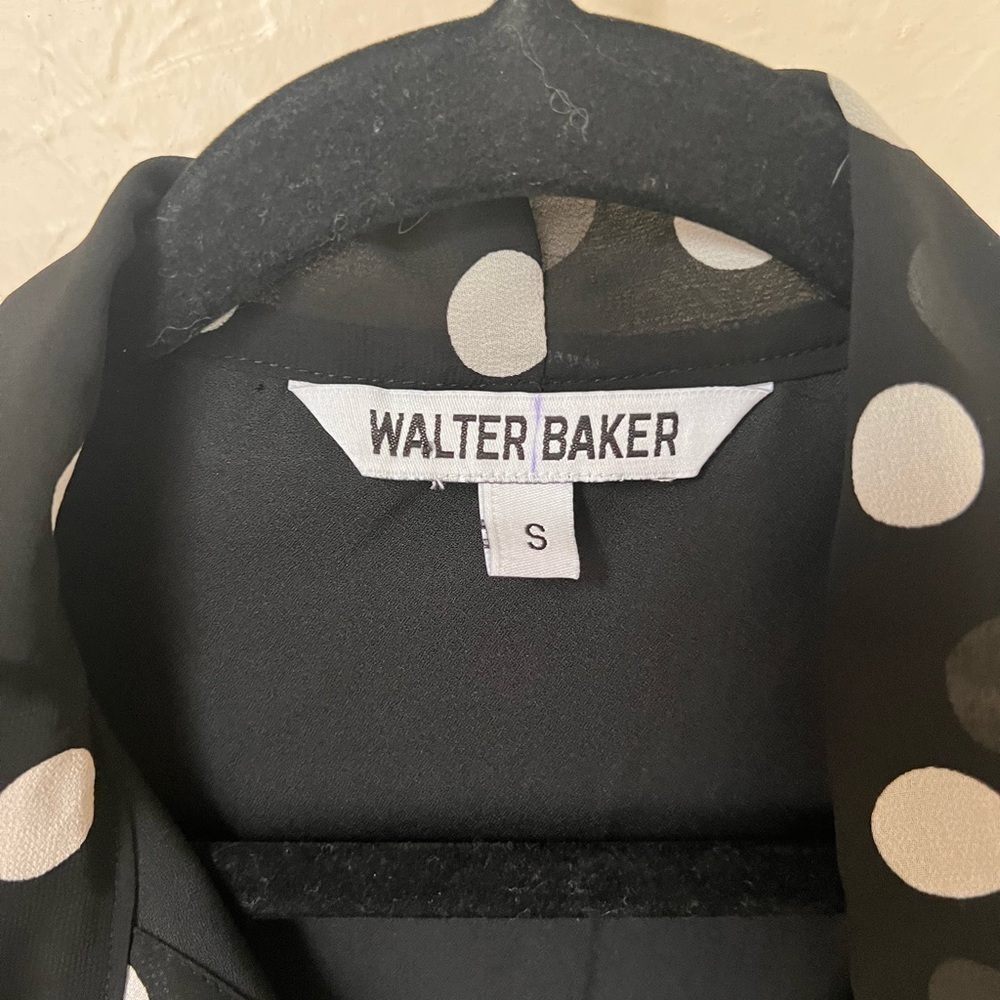 Walter Baker Duchess black polka dot neck tie top size S - Picture 3 of 10
